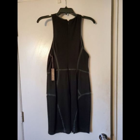 NWT! Bodycon Dress with Faux Leather Detail - Picture 2 of 5